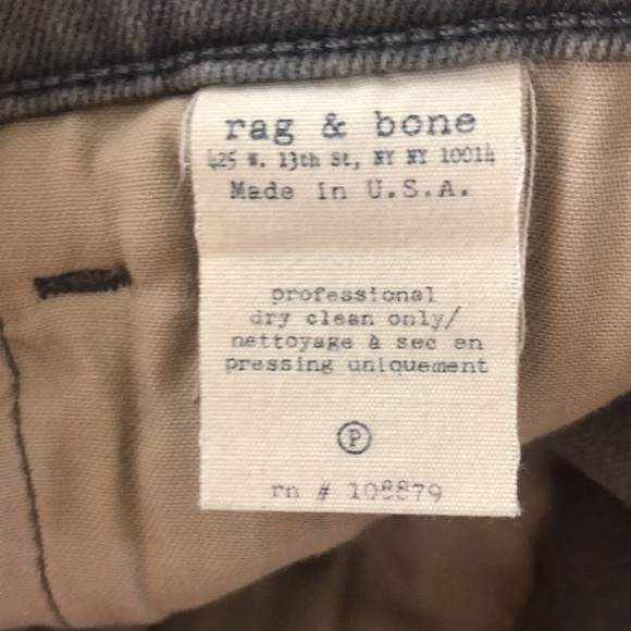 Rag& Bone gray & black Jeans - Picture 7 of 9